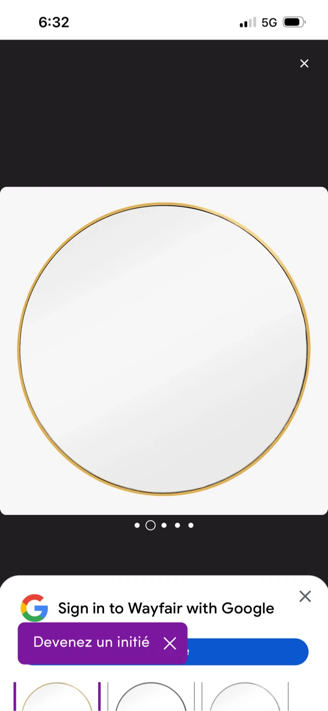 New Gold Round Medicine Cabinet with Mirror - photo 2