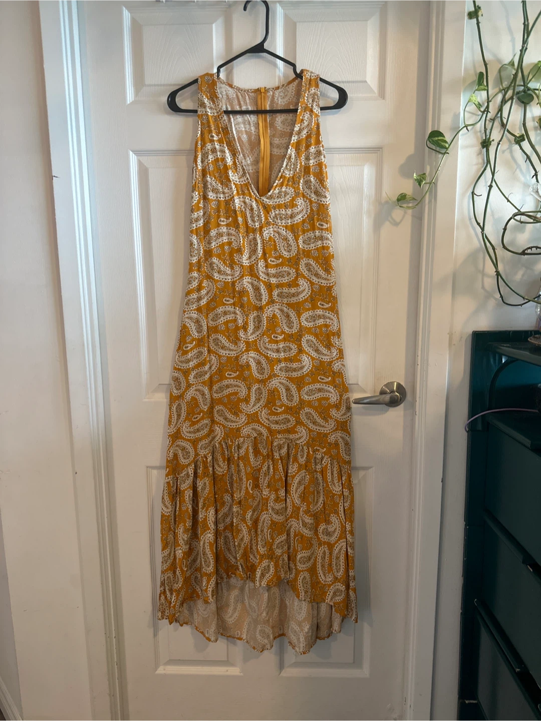 Yellow Paisley Maxi Dress