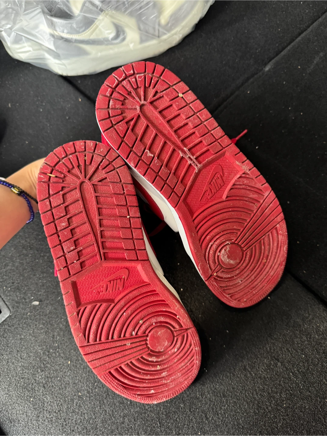 Air Jordan 1 Mid Red Black White Sneakers - photo 2
