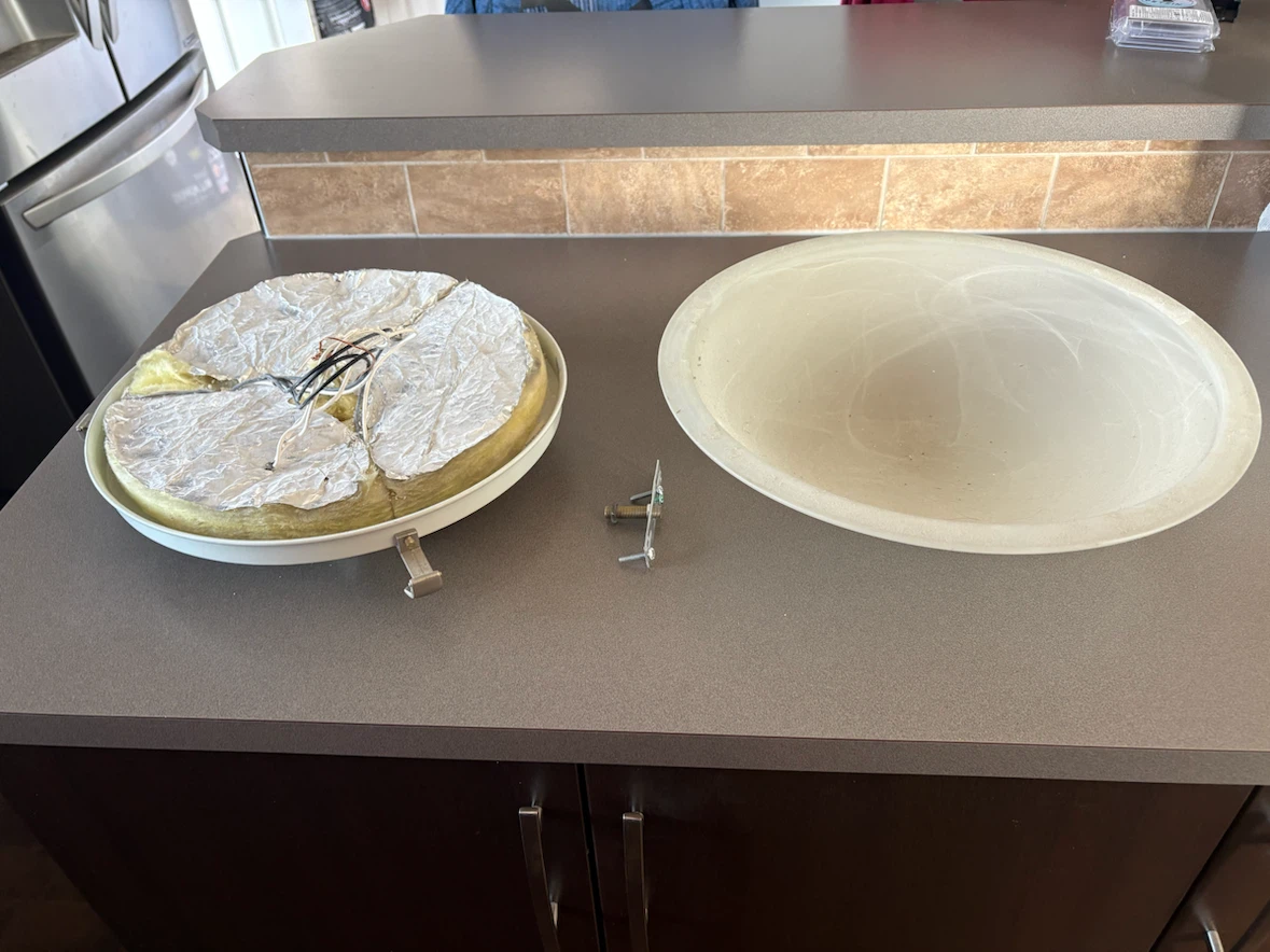 Ceiling Light Fixture with Frosted Glass Shade - photo 2