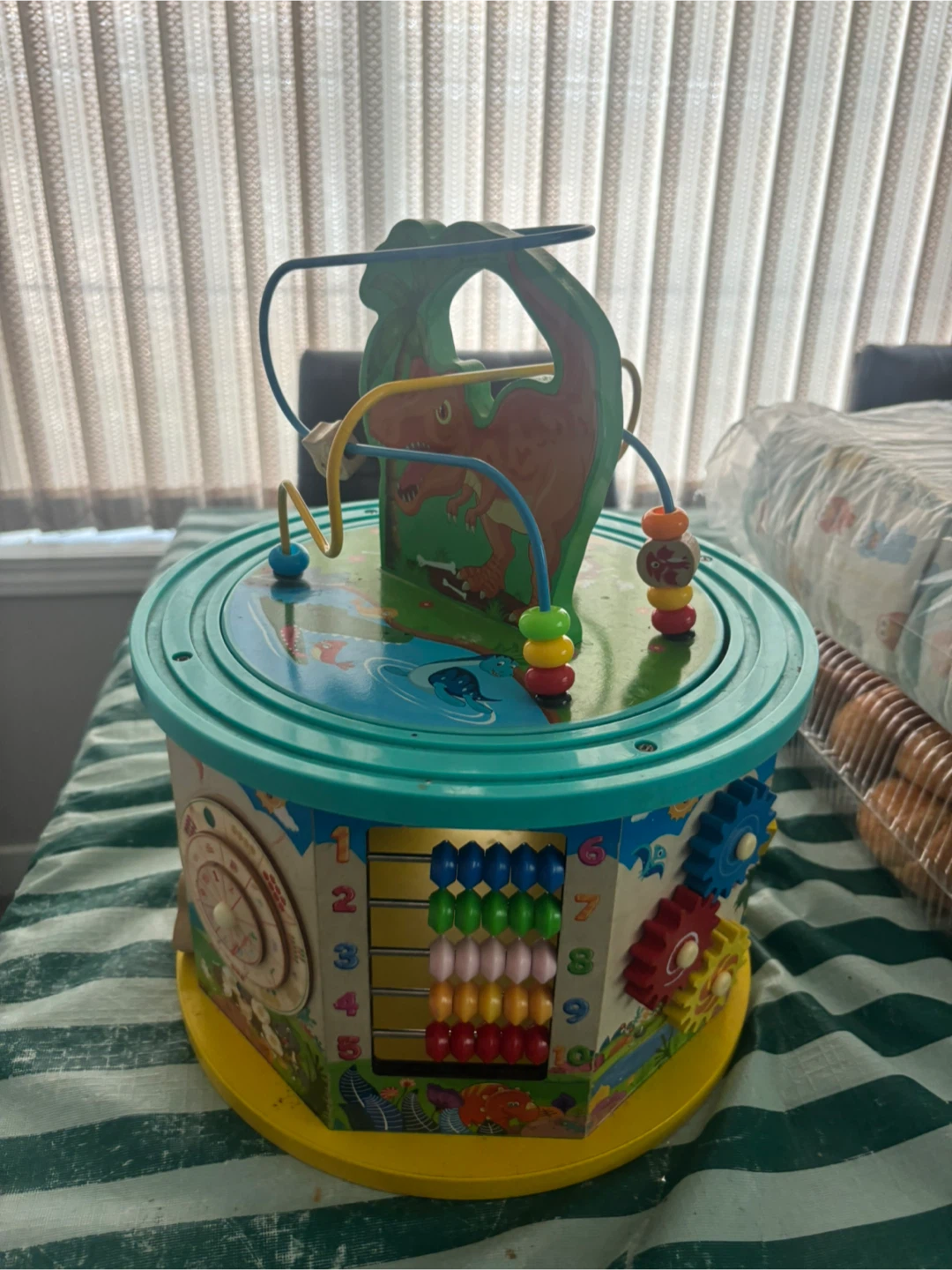 Wooden Activity Cube with Dinosaur Theme - photo 2