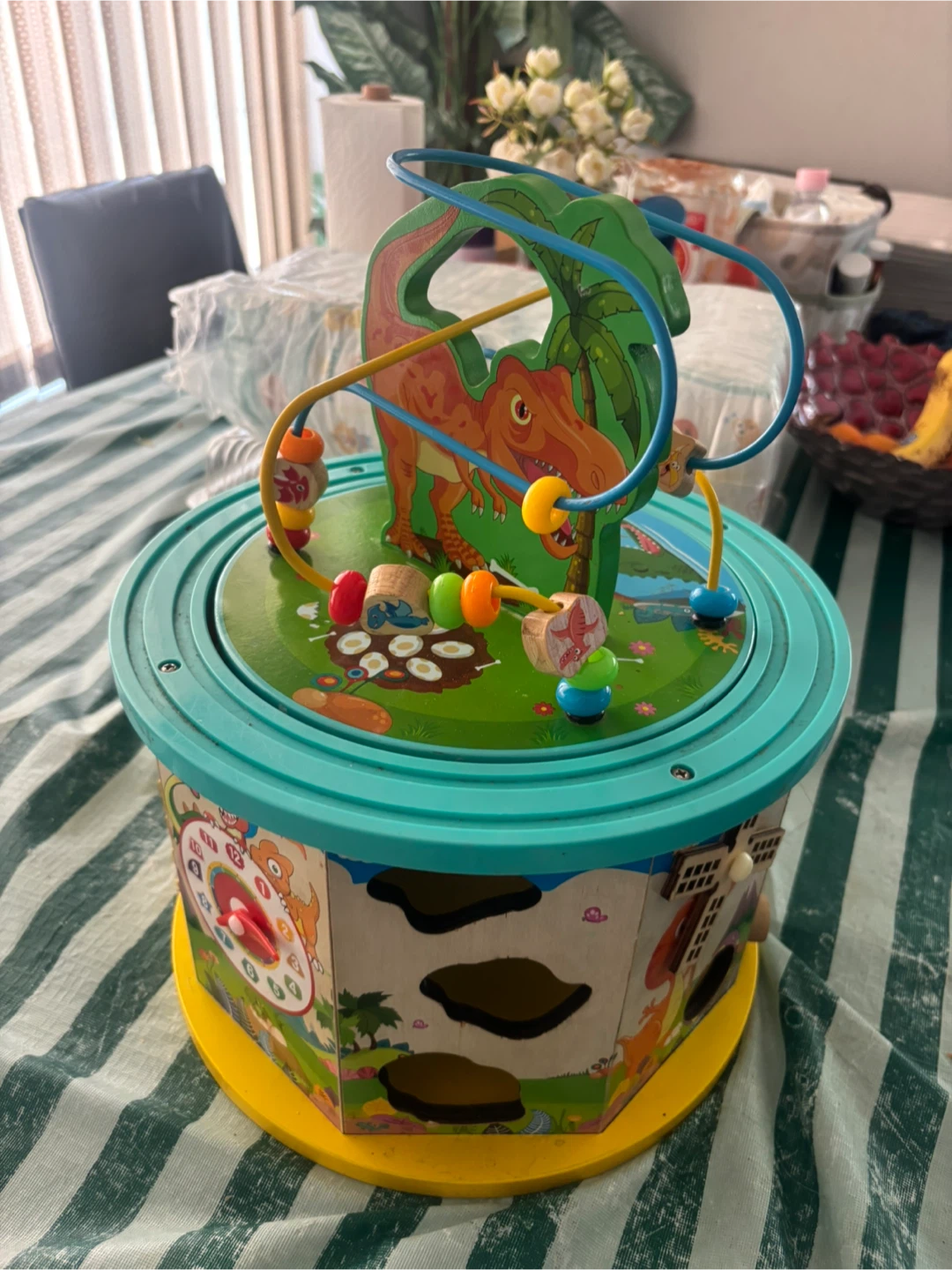 Wooden Activity Cube with Dinosaur Theme - photo 4