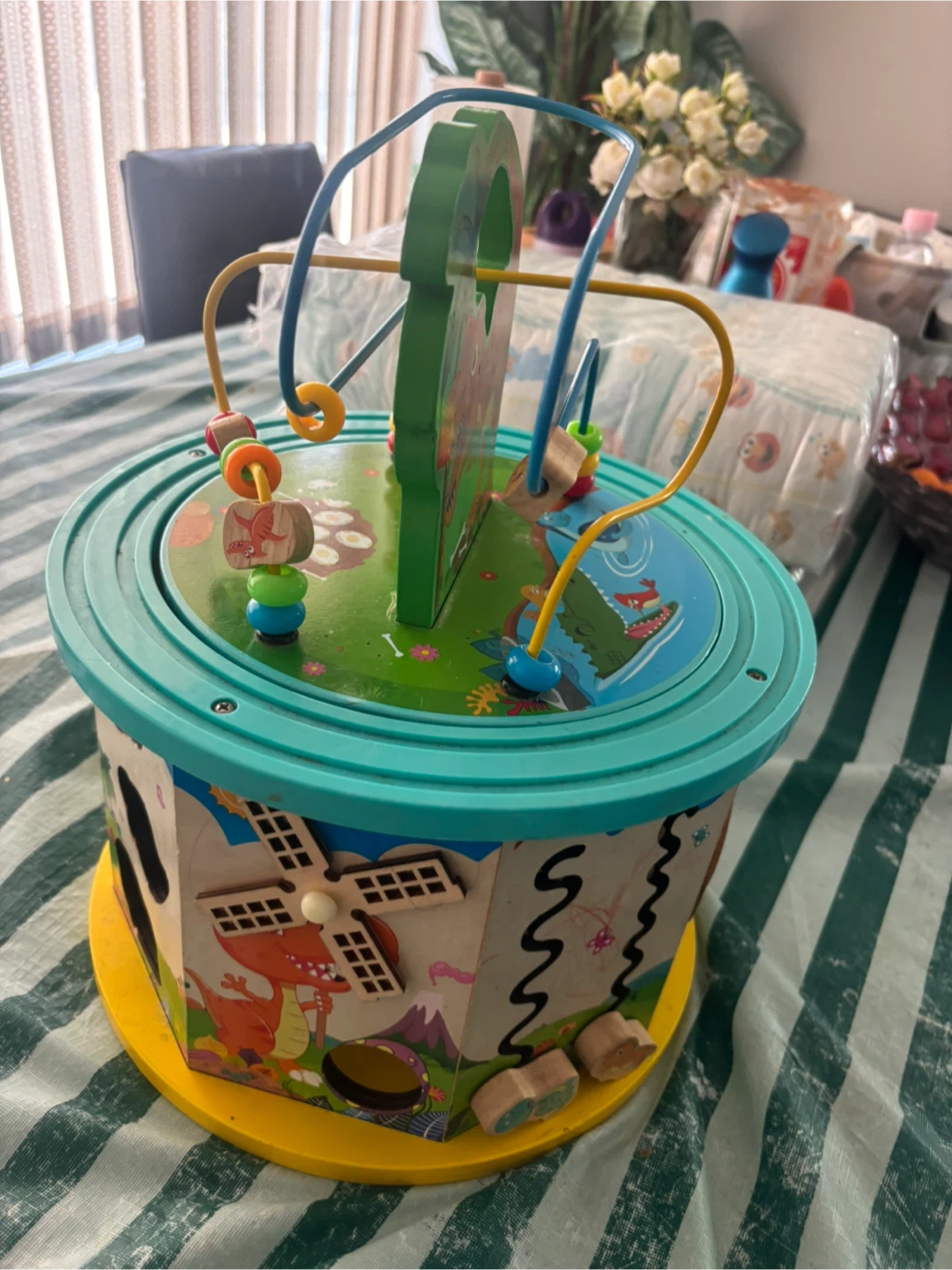 Wooden Activity Cube with Dinosaur Theme - photo 5