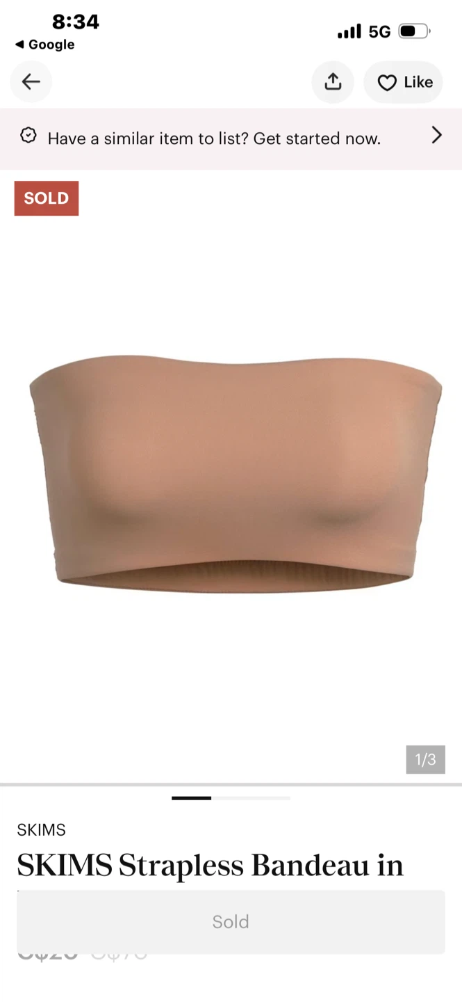 SKIMS  Bandeau Bra Sienna size L - photo 3