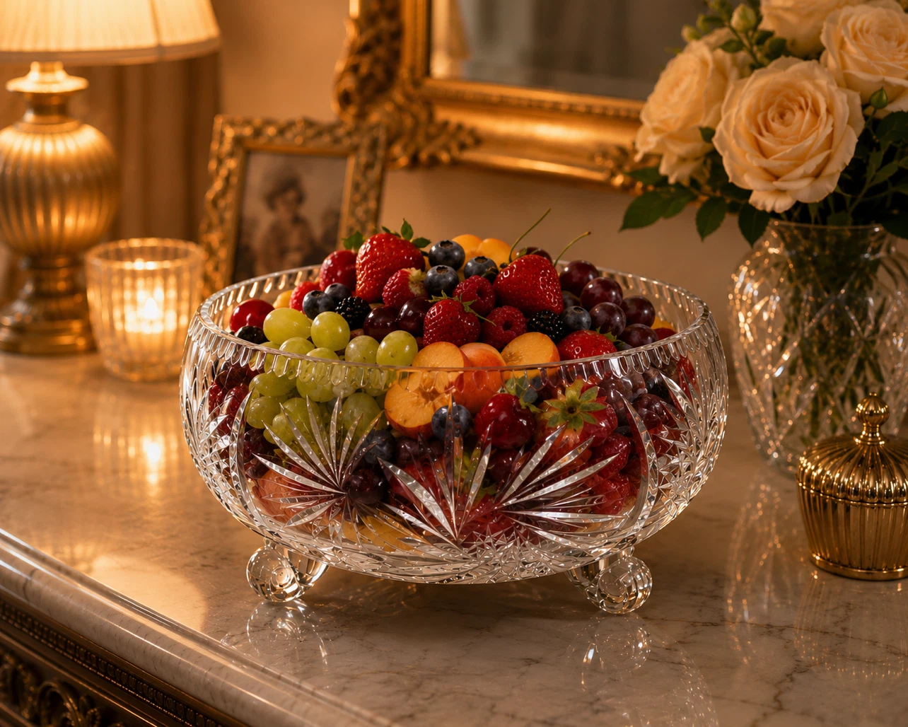 Crystal Footed Bowl