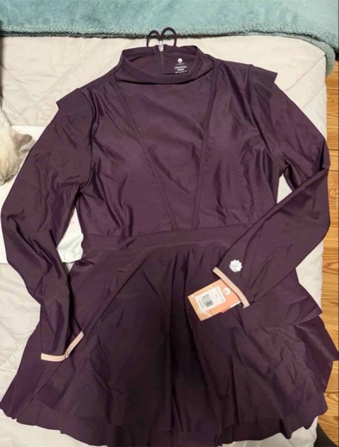 LANUUK Serena Swim Dress & Pants - PLUM (Size Large)