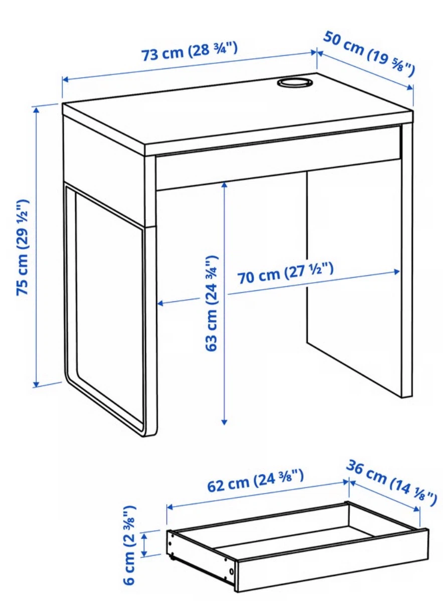 IKEA MICKE White Desk - photo 4