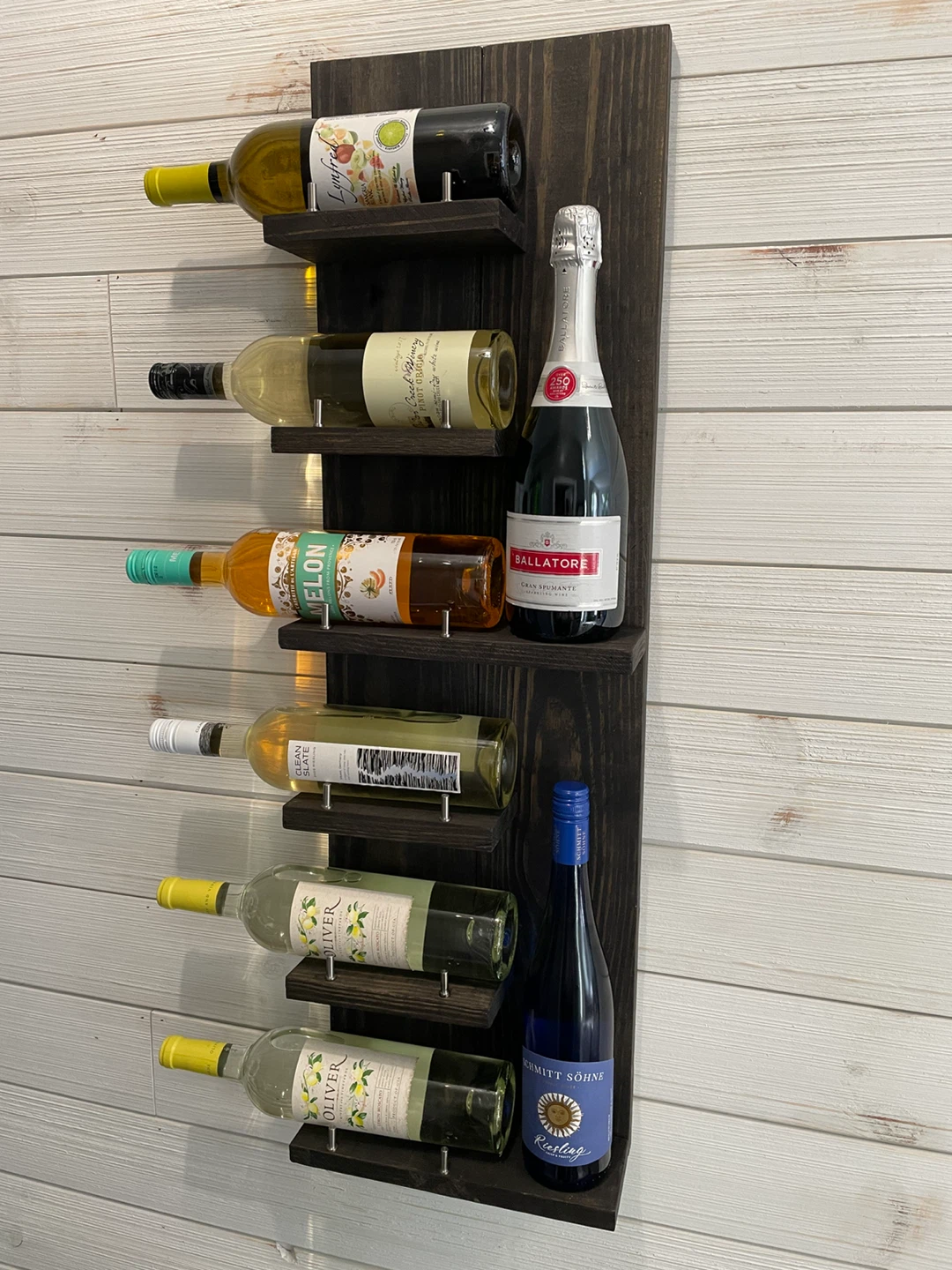 Custom Modern Rustic Wine Rack Wall Mount