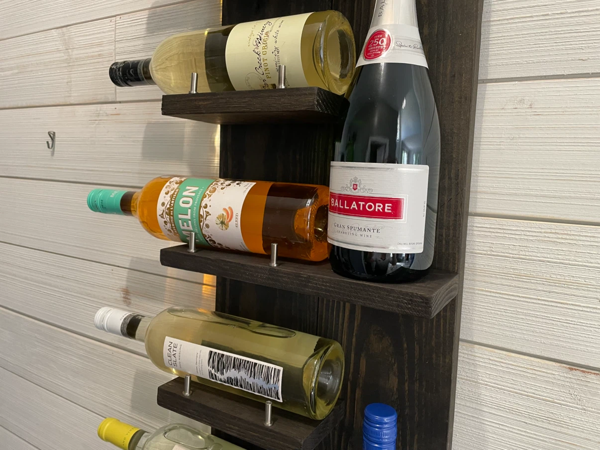 Custom Modern Rustic Wine Rack Wall Mount - photo 2