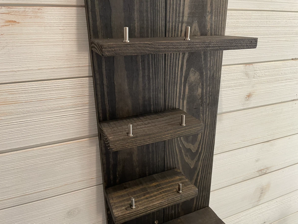 Custom Modern Rustic Wine Rack Wall Mount - photo 5