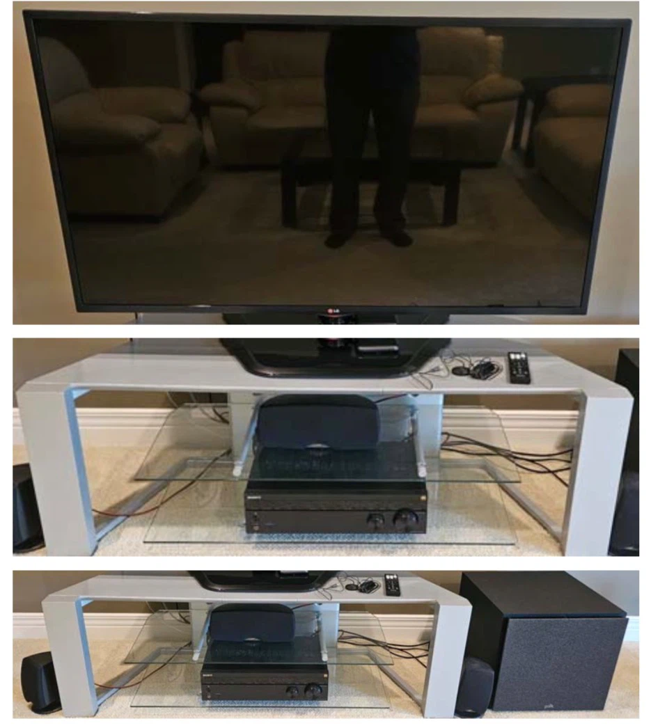 LG Flat Screen TV with Sony Home Theatre System