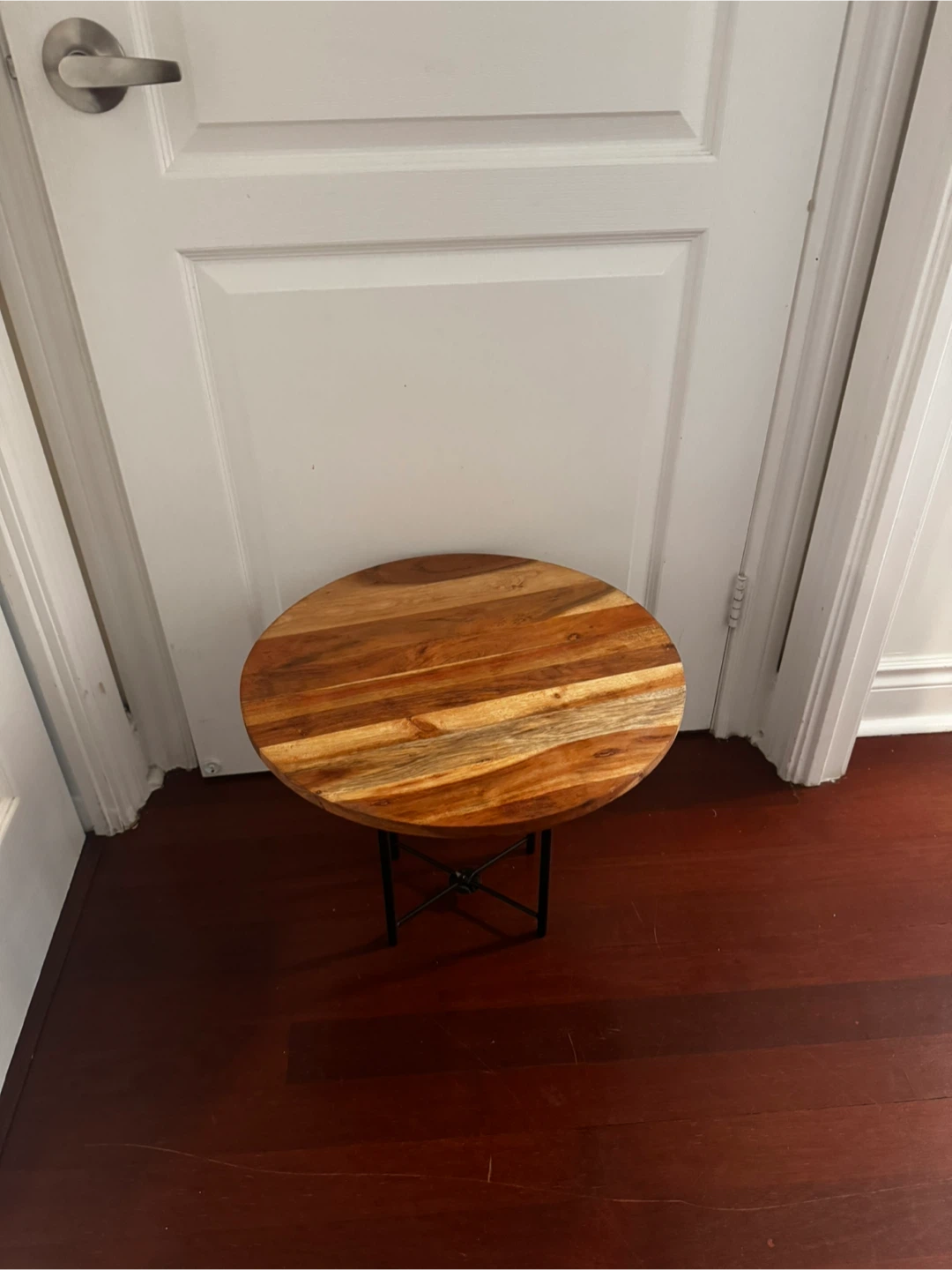 Round Wood Accent Table