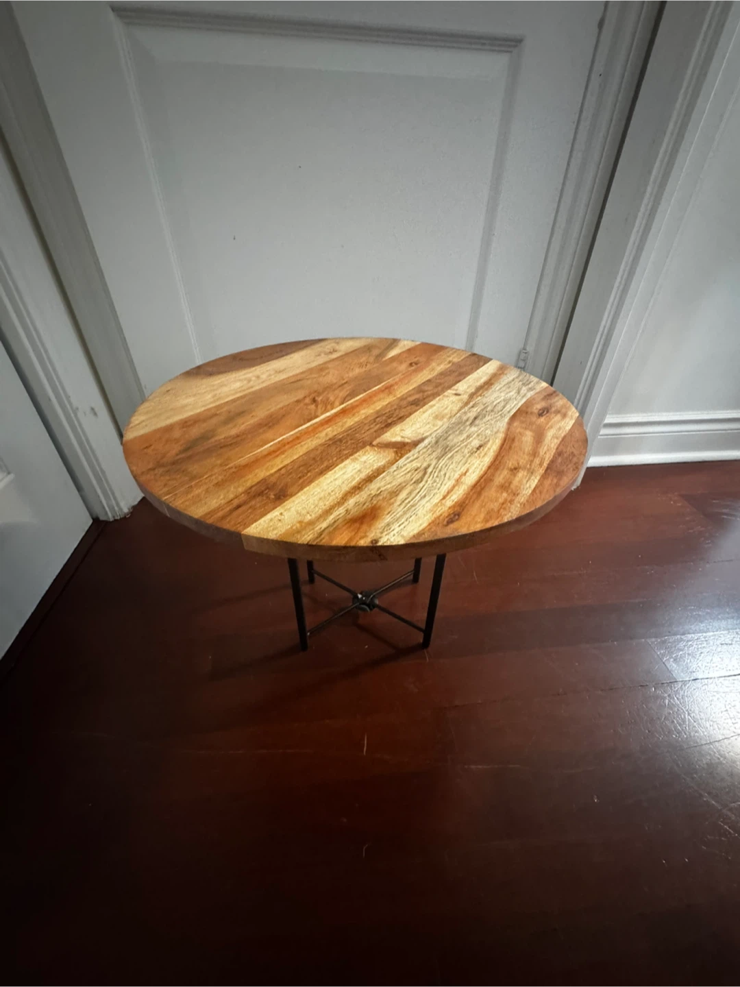 Round Wood Accent Table - photo 2