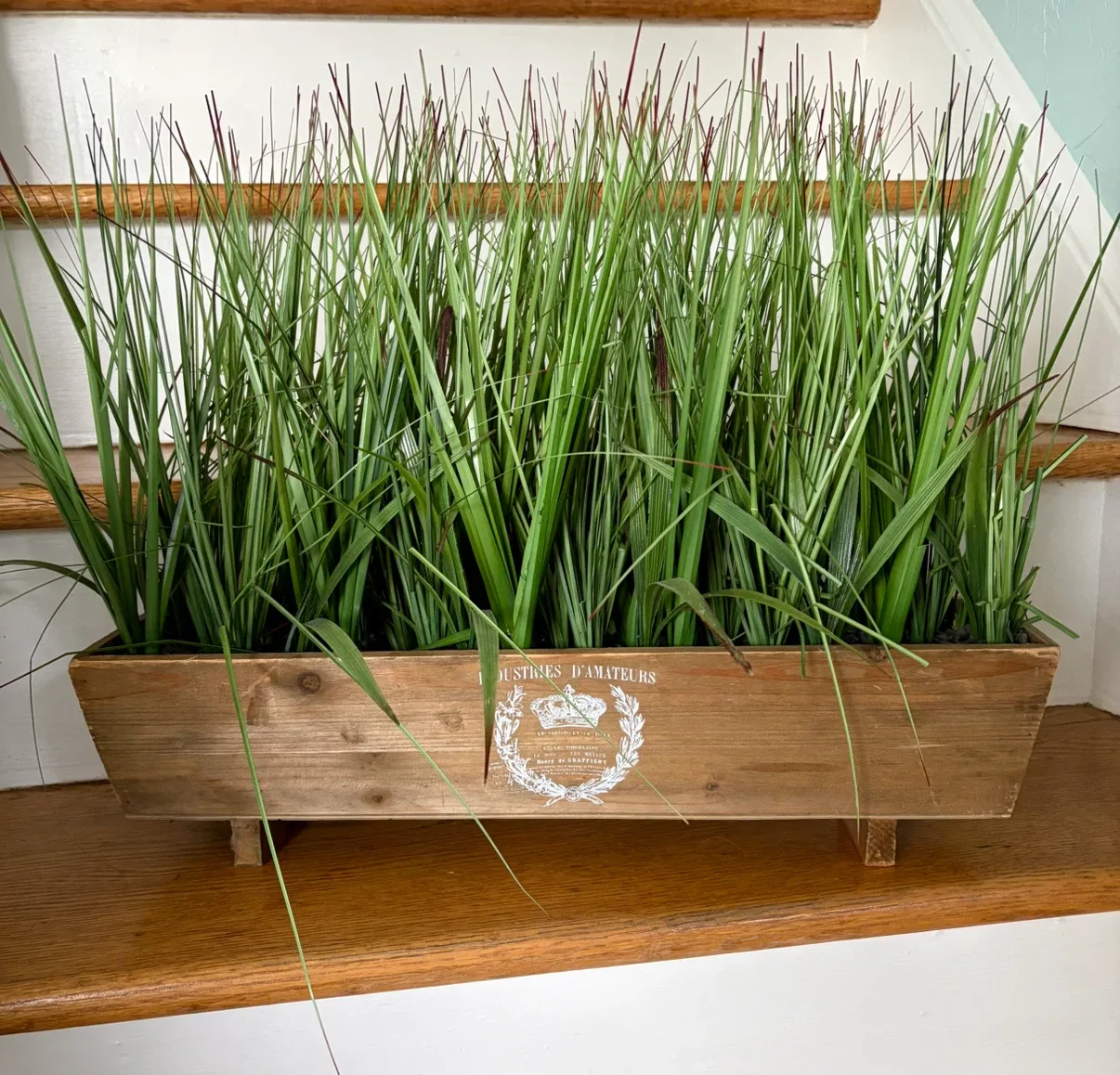 ARTIFICIAL PLANT IN WOODEN CONTAINER