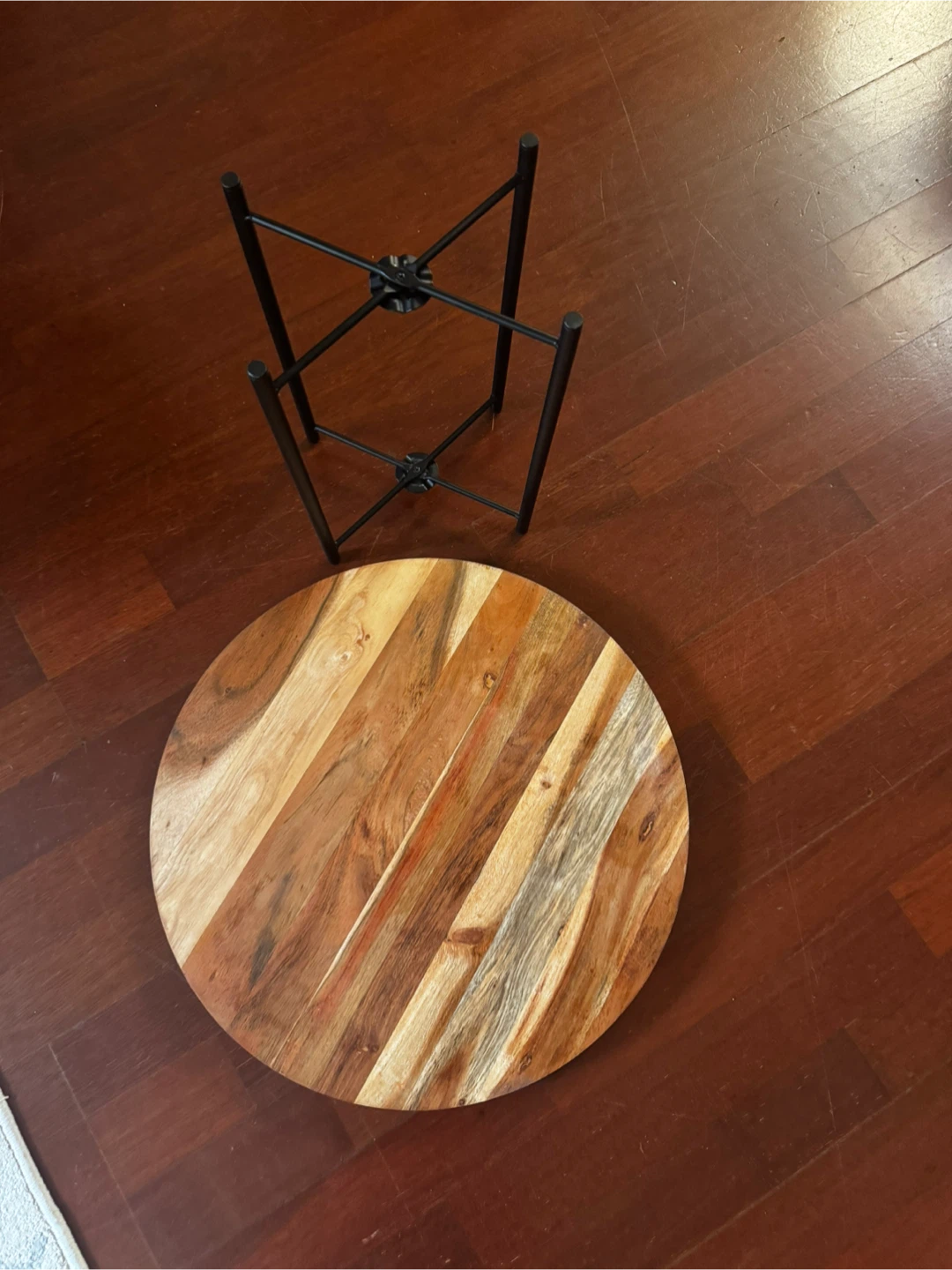 Round Wood Accent Table - photo 3