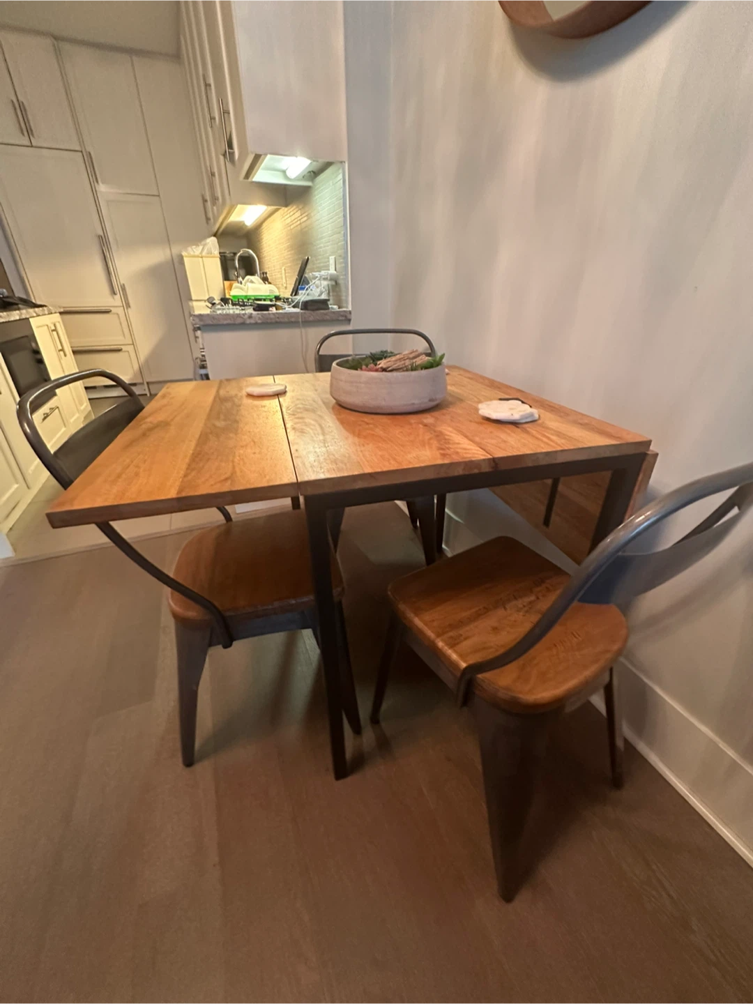 West Elm dining table and 4 chairs - photo 2