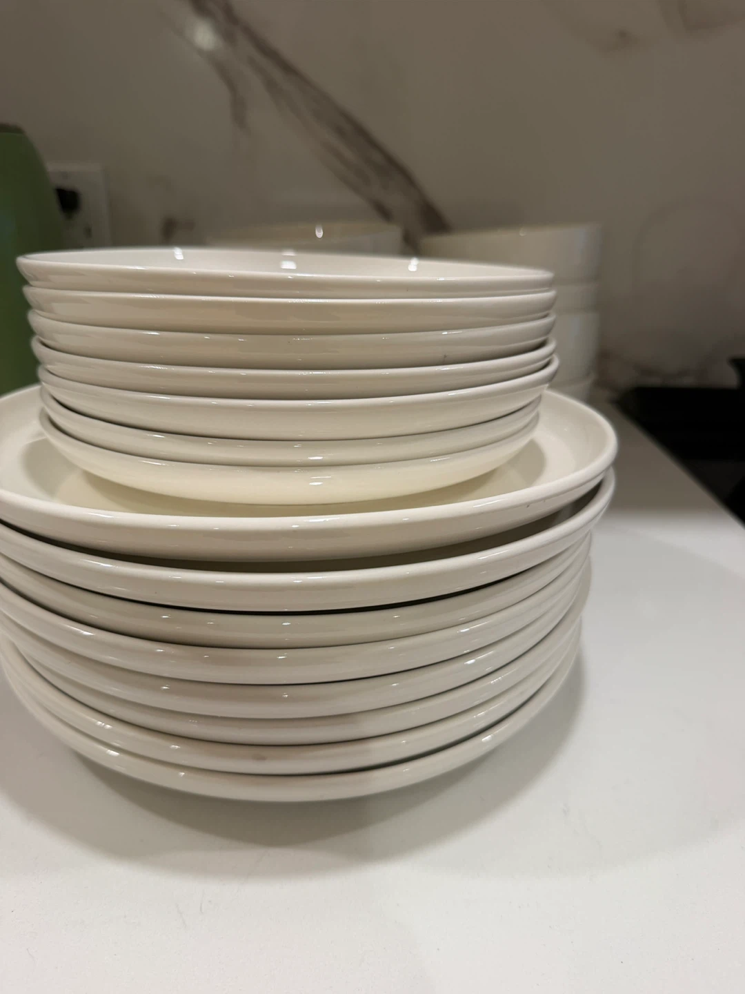 White Ceramic Dinnerware Set - photo 2
