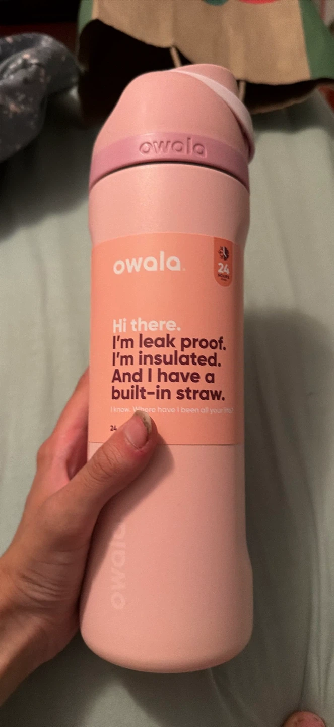 Owala Starbucks water bottle tags on