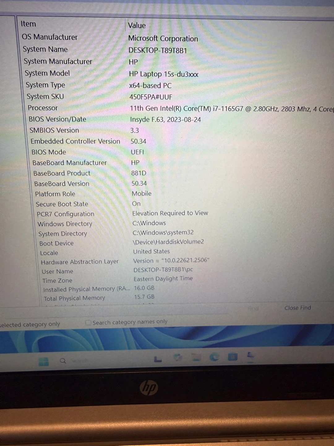 HP Laptop i7 16GB 1TB - photo 3