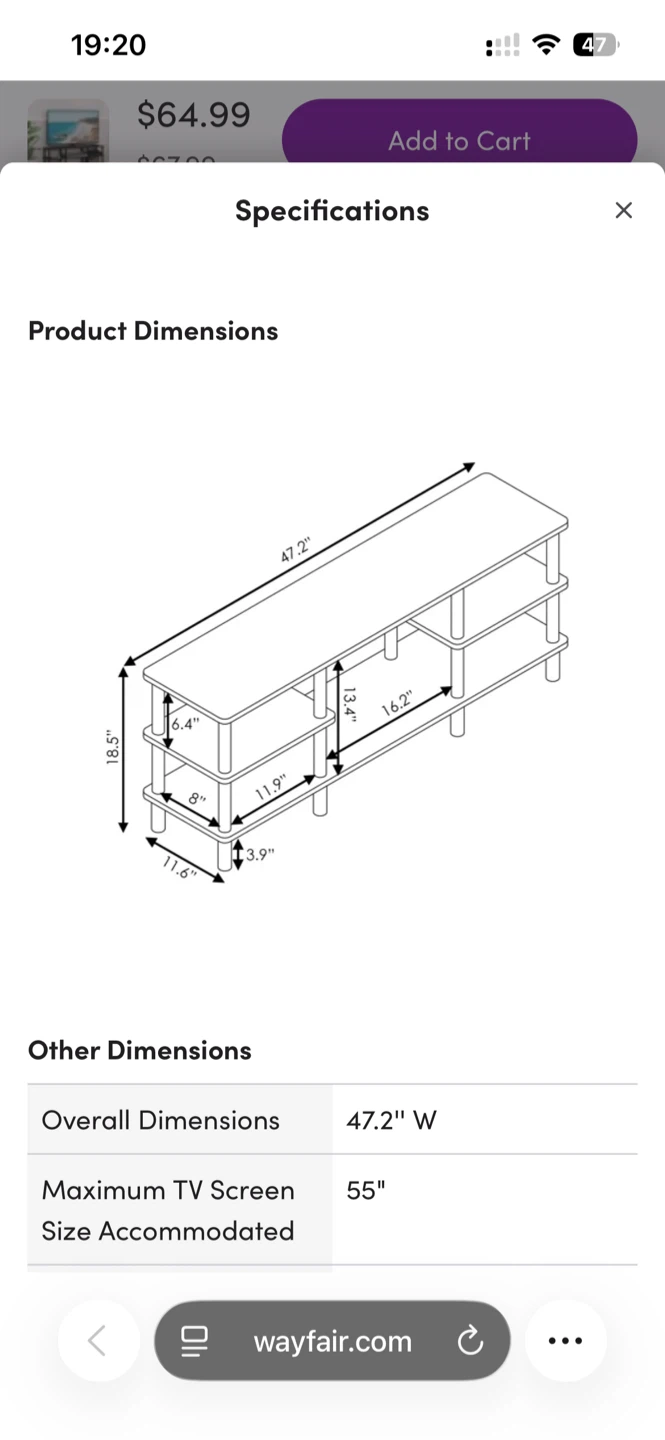 Aramantha TV Stand for TVs up to 55" - photo 2