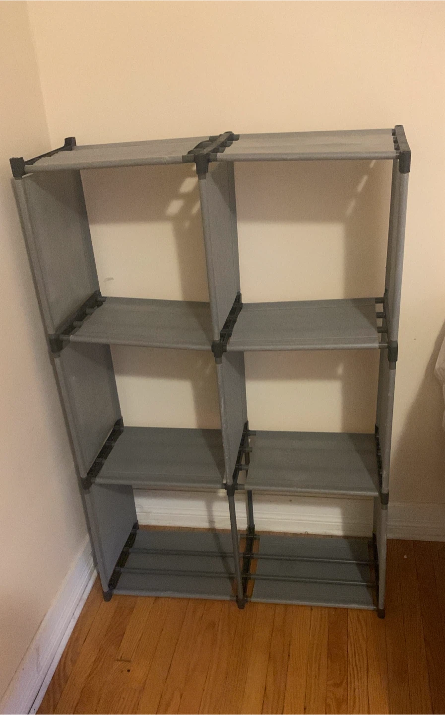 Grey 6-Cube Fabric Storage Shelf