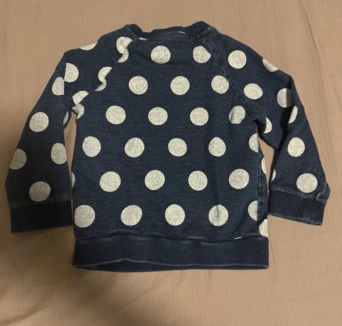 Adidas Originals Kids 2T Blue and White Polka Dot Sweatshirt - photo 4