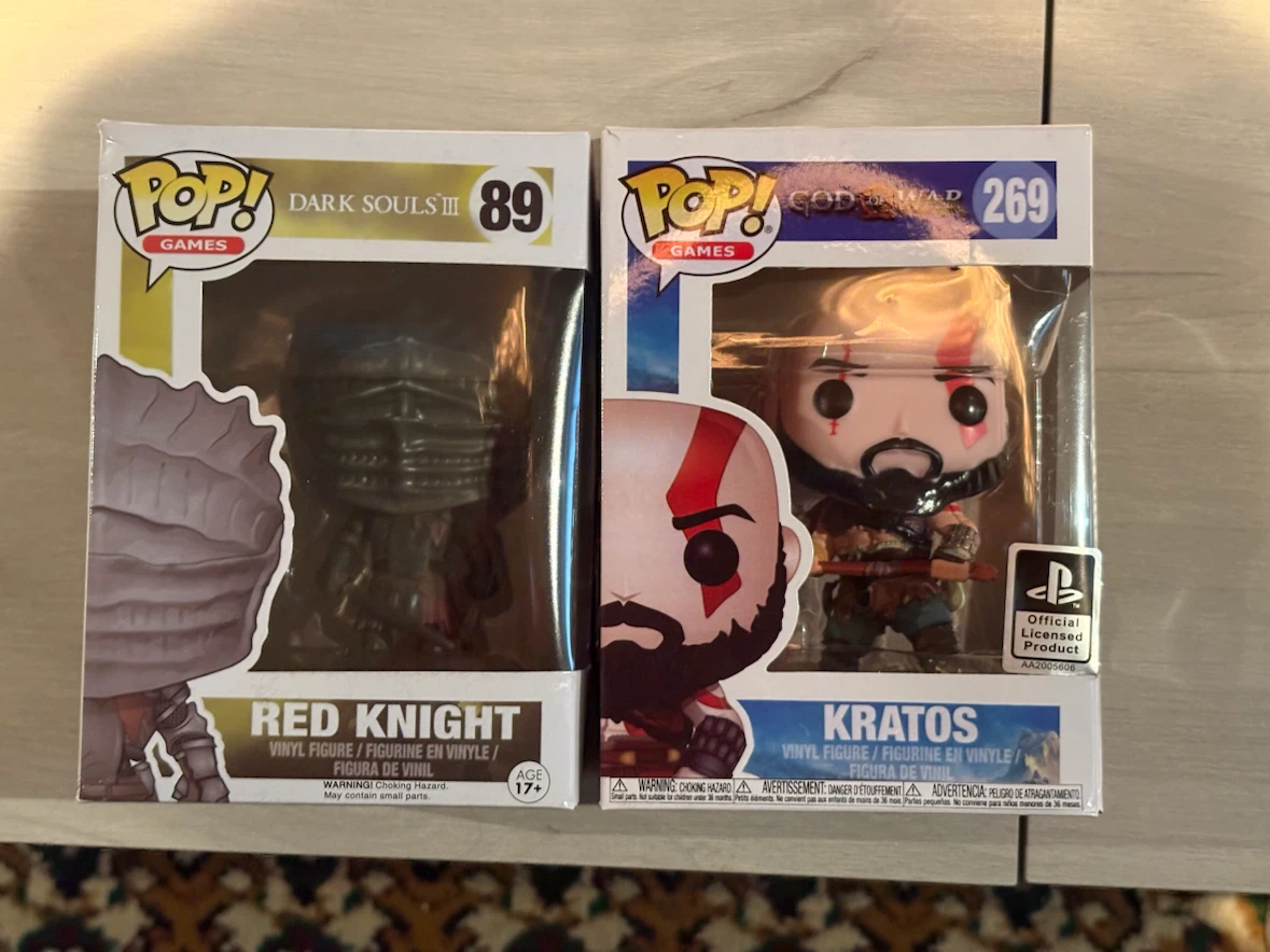 Funko god of war and dark souls