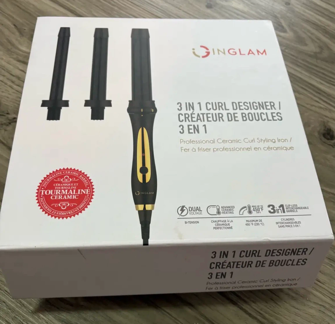 InGlam 3-in-1 Professional Curl Designer Styling Iron
