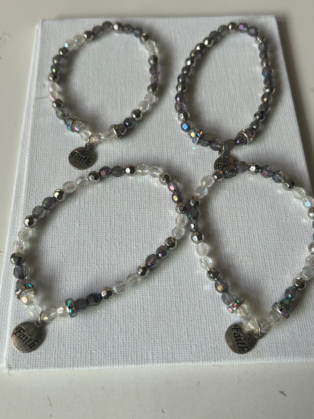 Beaded Bracelets with "Faith" Charms - photo 2