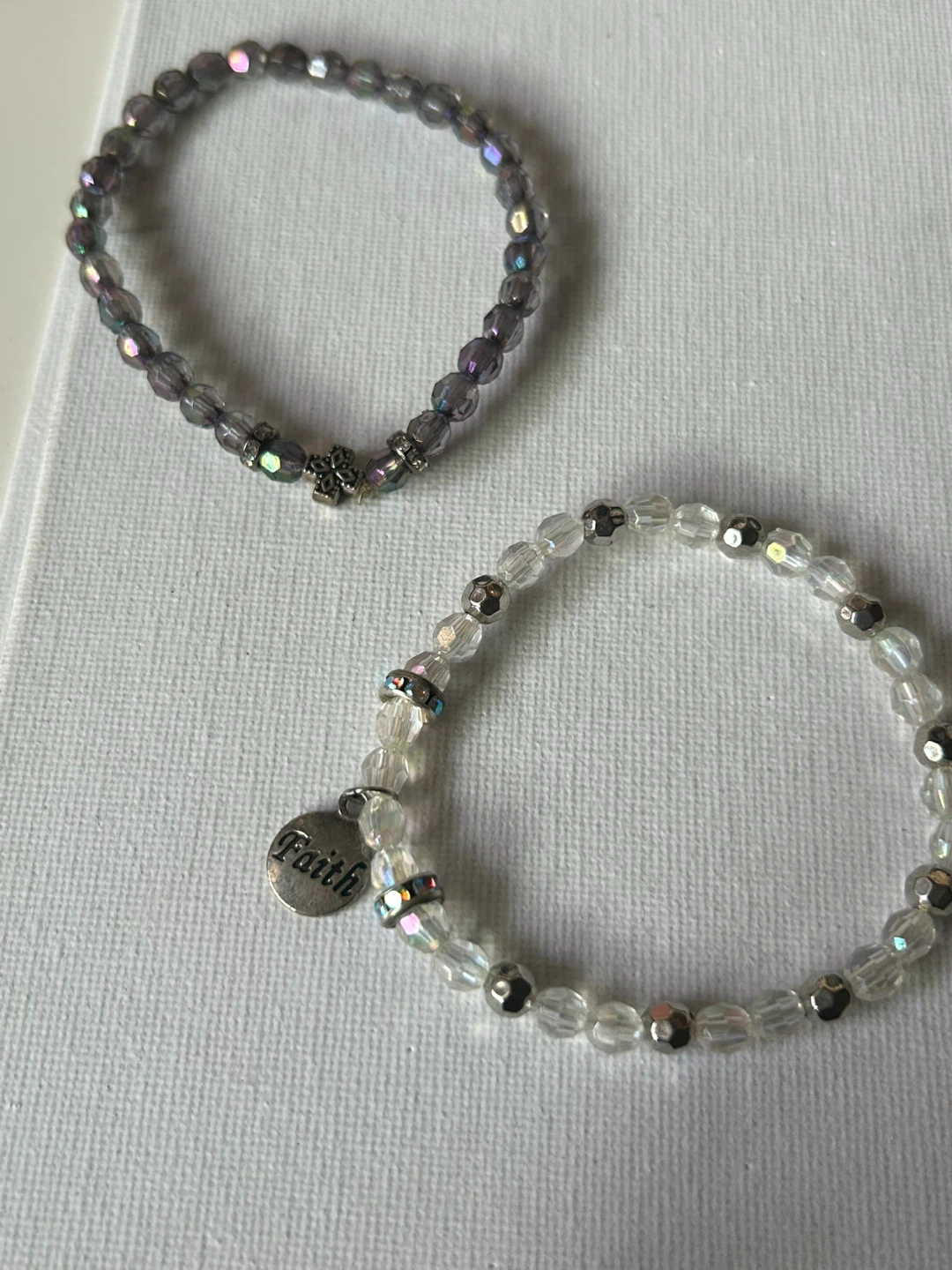 Beaded Bracelets with "Faith" Charms - photo 3