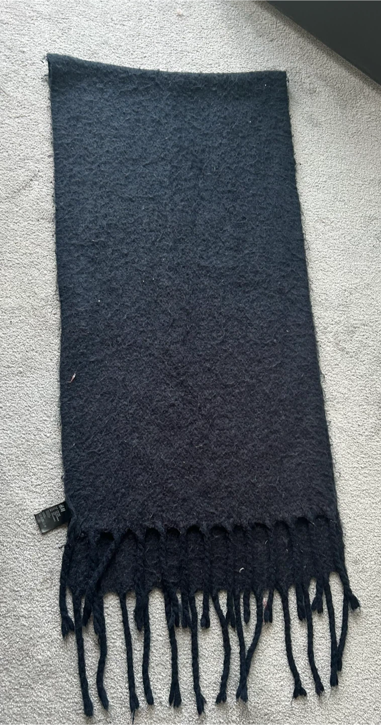 Black Scarf with Tassels