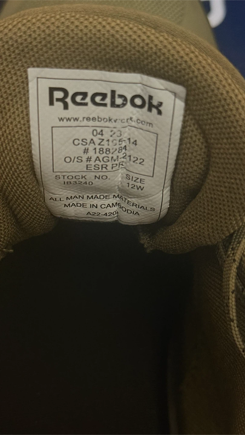CSA approved. Reebok Work Composite Toe Boots - Size 12W - photo 5