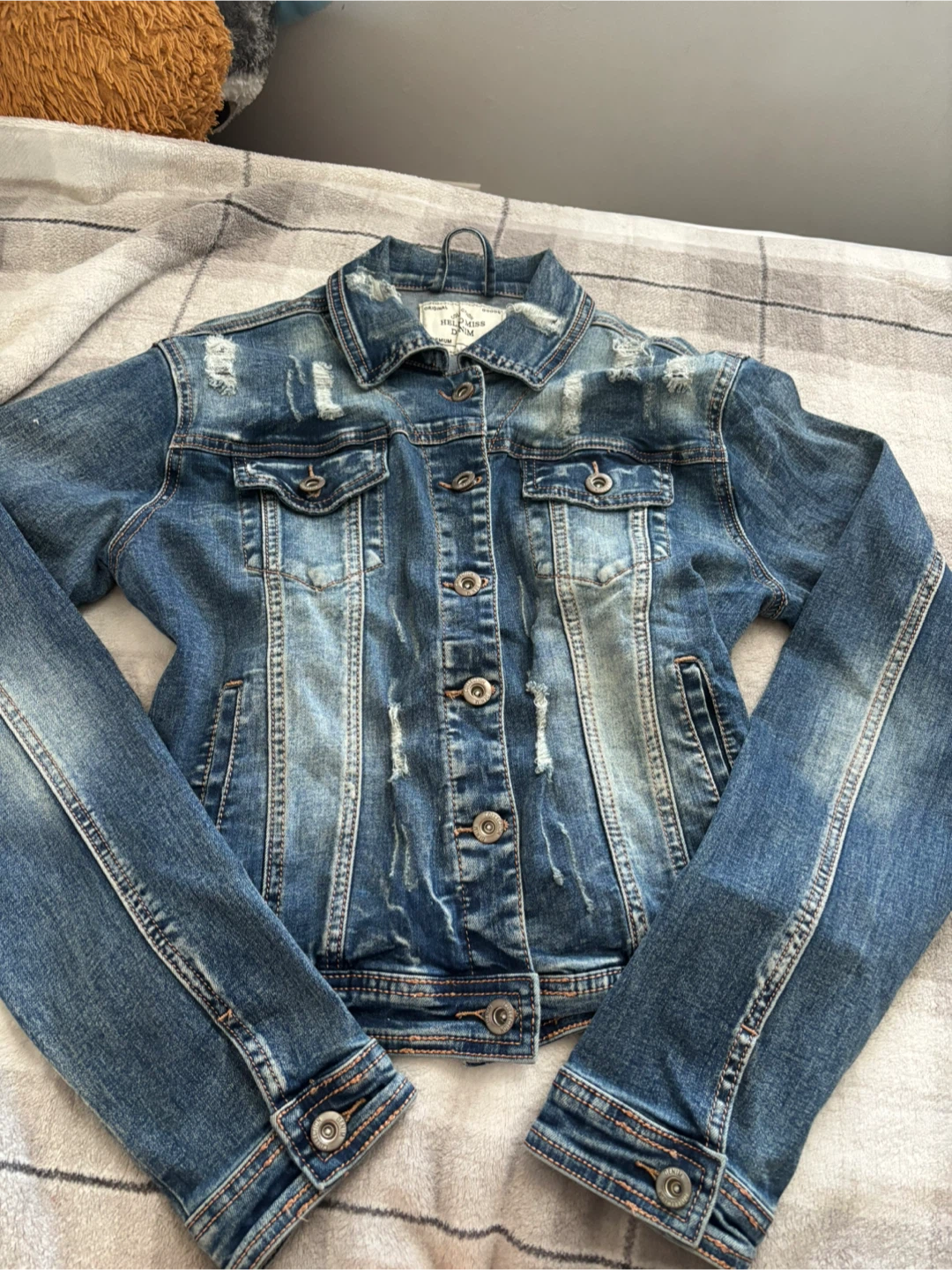 Blue Hello Miss Denim Jacket