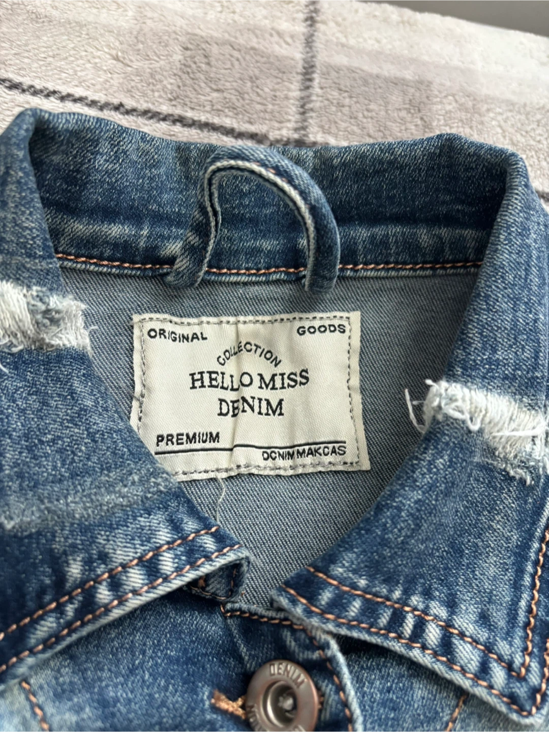 Blue Hello Miss Denim Jacket - photo 2