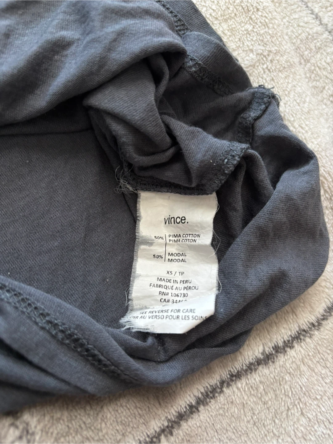 Dark grey shirt with cut off sleeves and v-cut neckline - photo 3