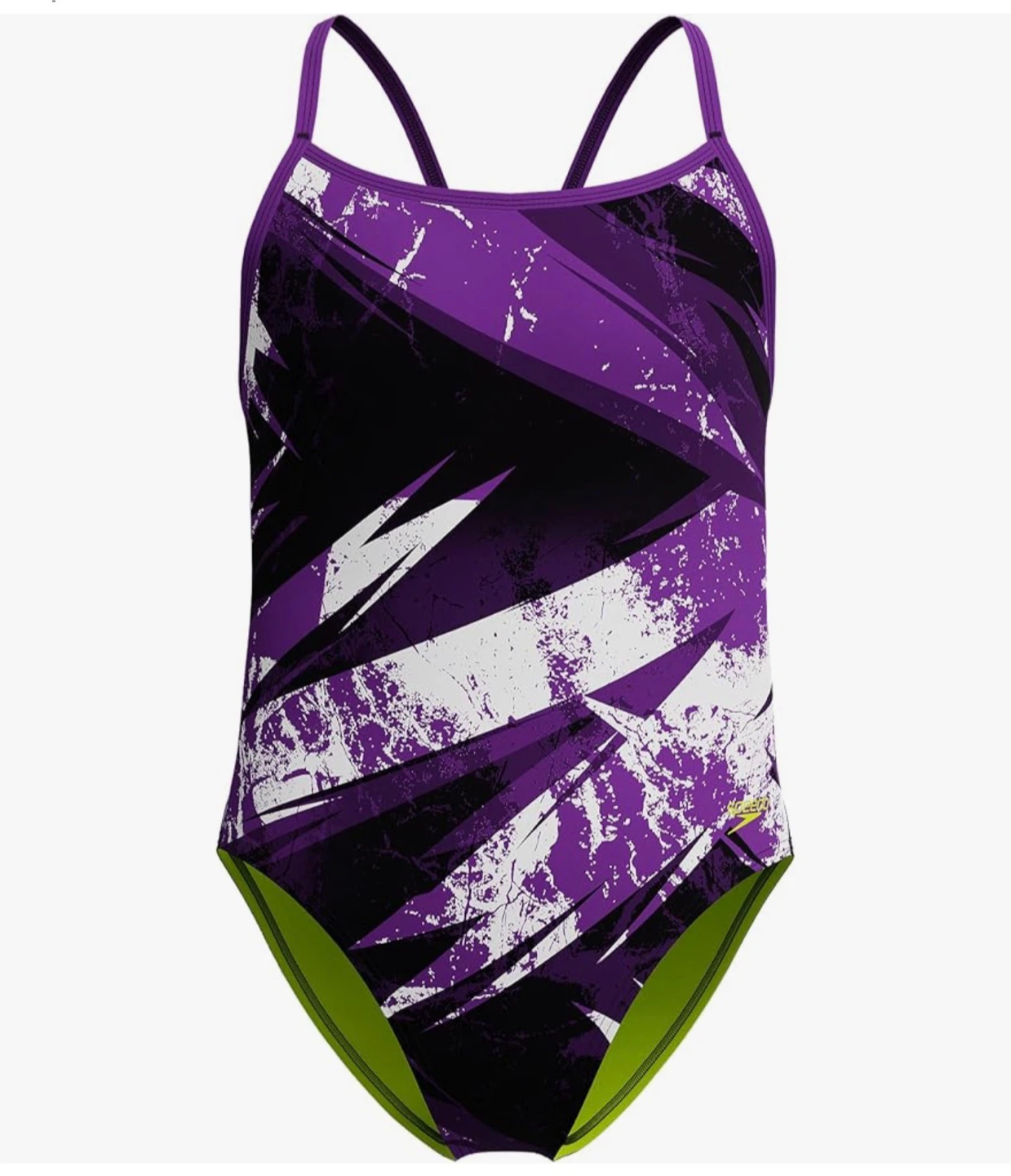 Speedo Purple/Black/White Girls Swimsuit size 28