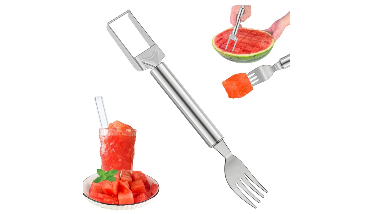 Stainless Steel Watermelon Slicer & Fork