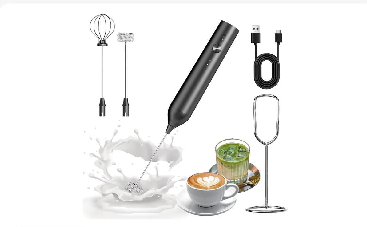Rechargeable Milk Frother Set with USB Cable