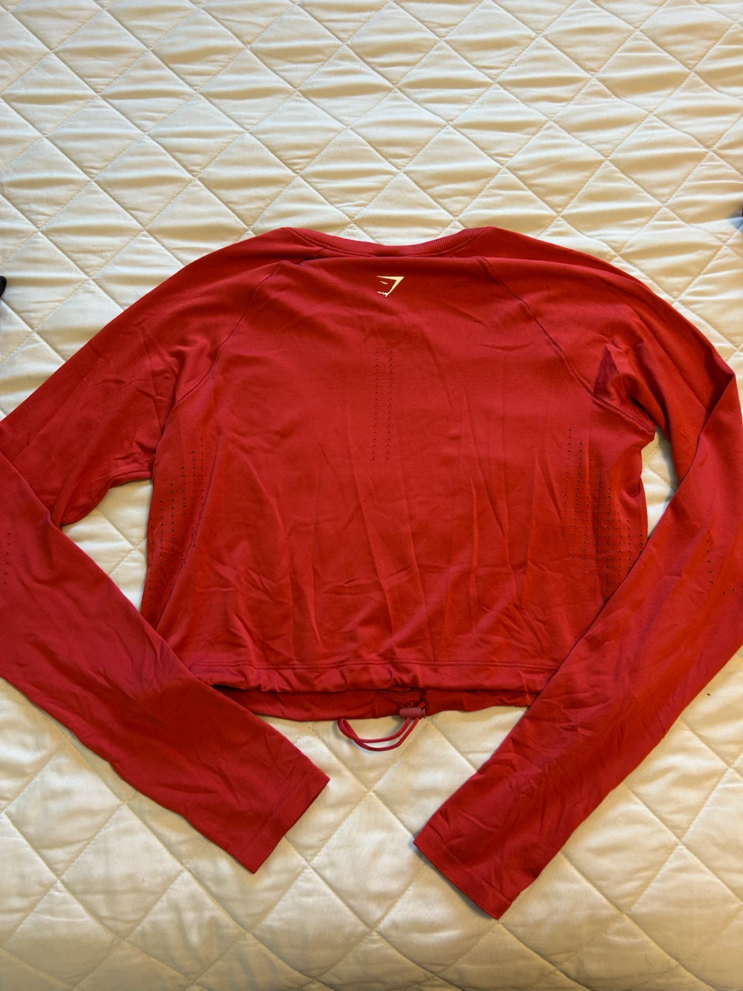 Gymshark Red Cropped Long Sleeve Top - photo 2