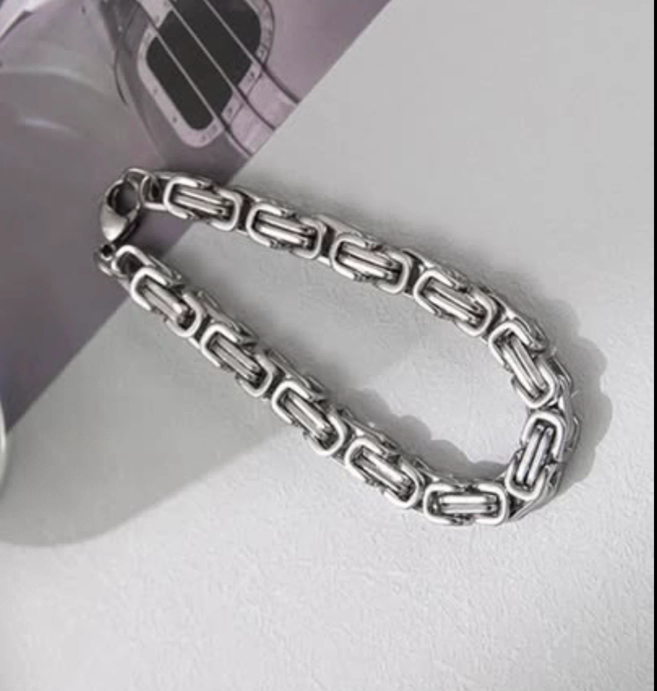 Silver Stainless Steel Chain Bracelet - photo 2
