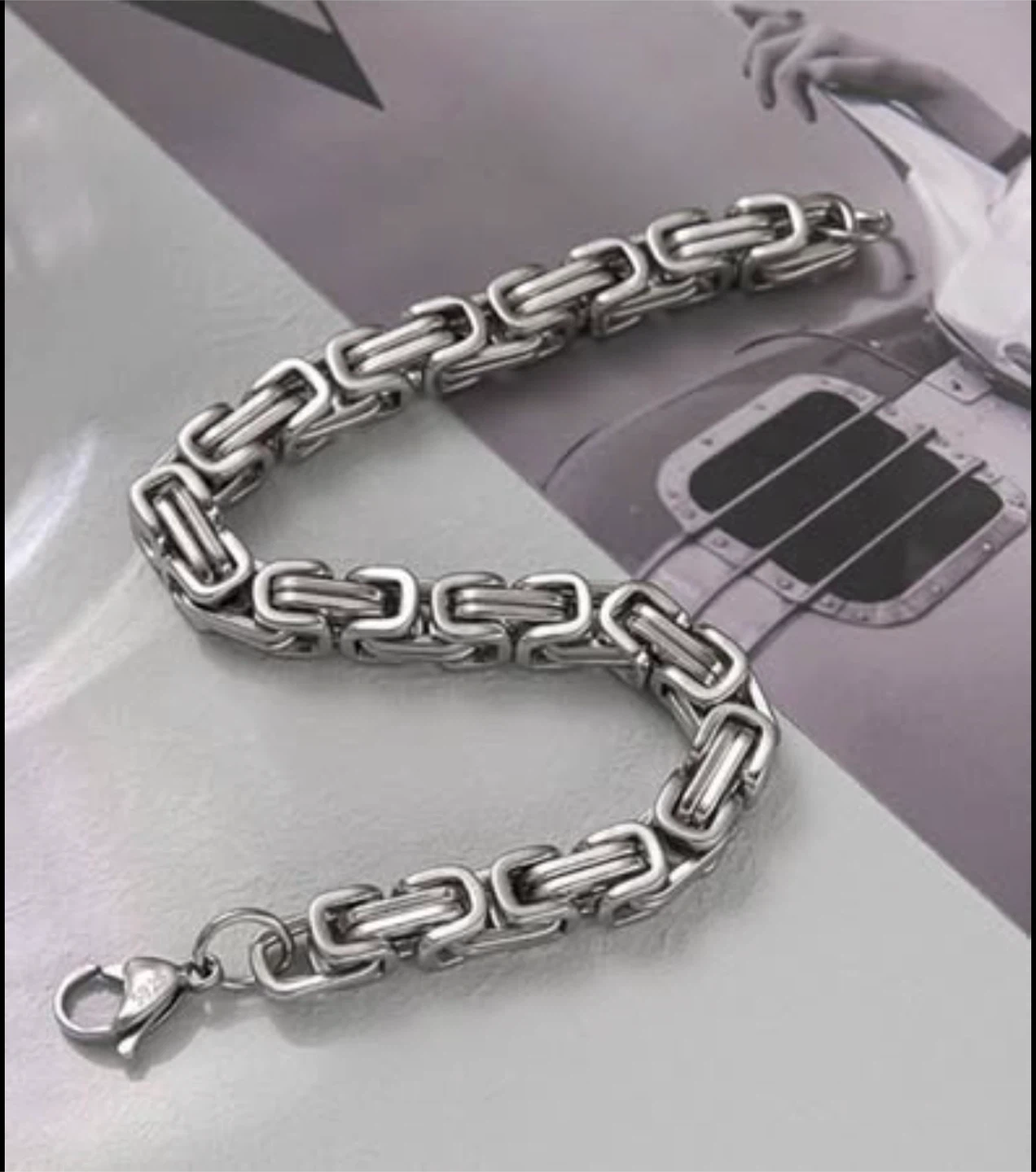 Silver Stainless Steel Chain Bracelet - photo 3