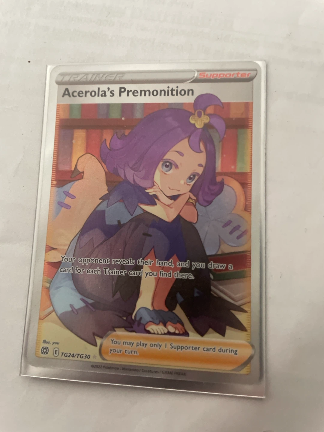 Pokemon TCG Trainer Card - Acerola's Premonition