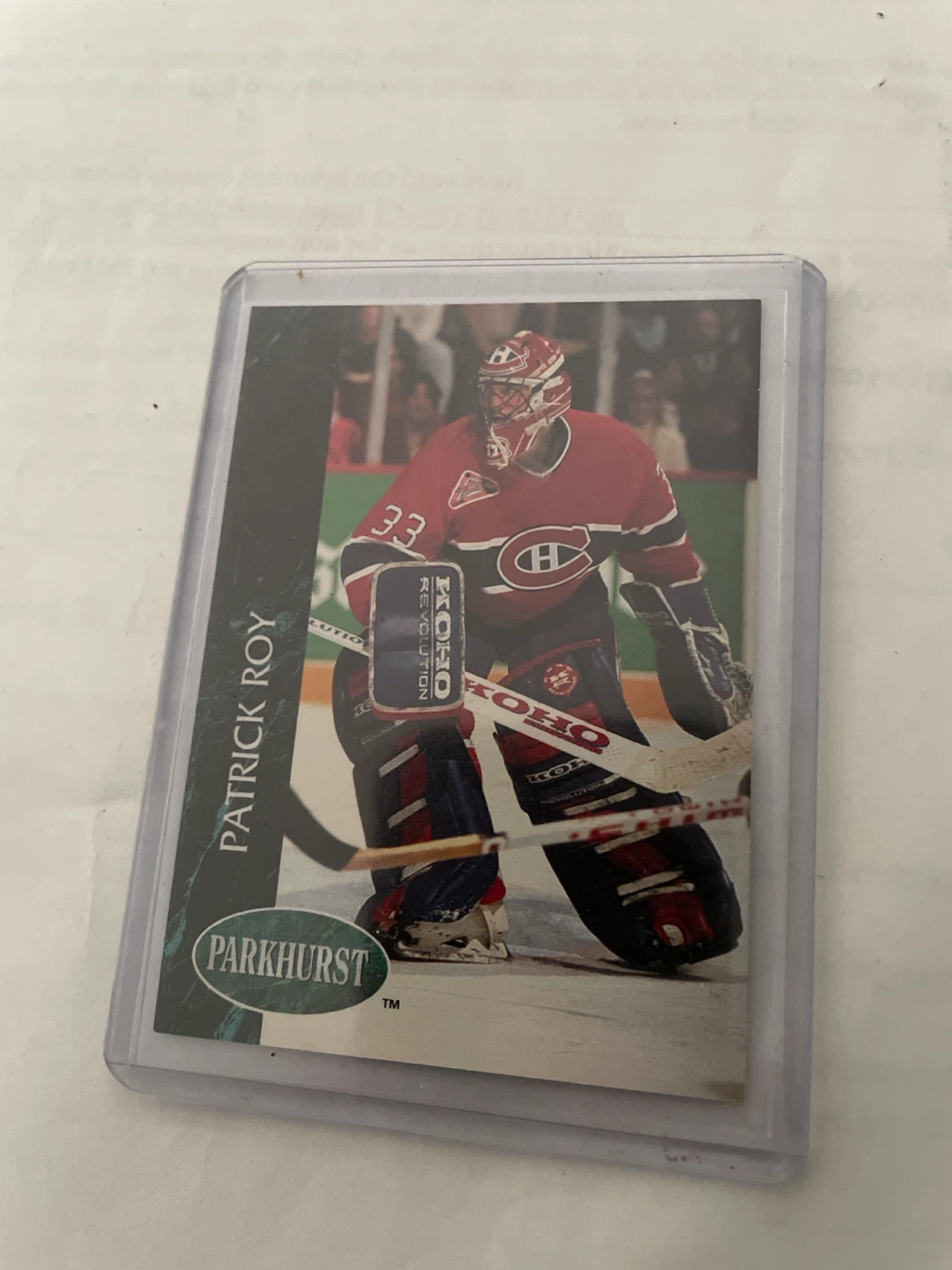 Patrick Roy 1991-92 Parkhurst Hockey Card