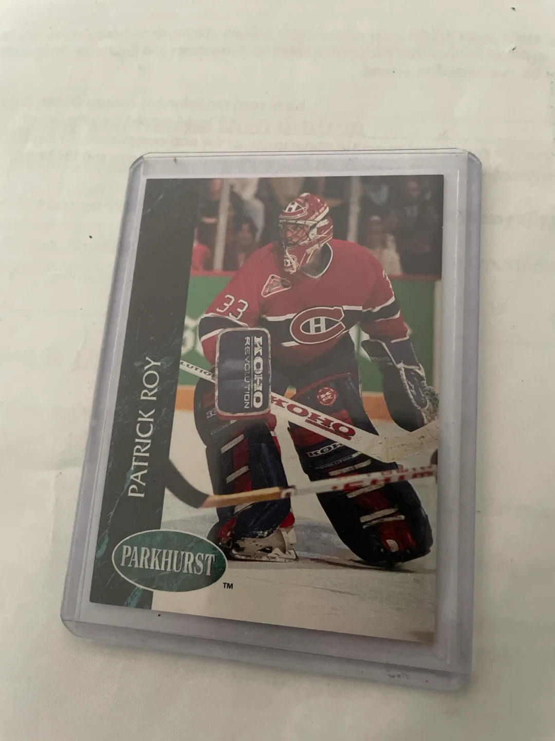Patrick Roy 1991-92 Parkhurst Hockey Card