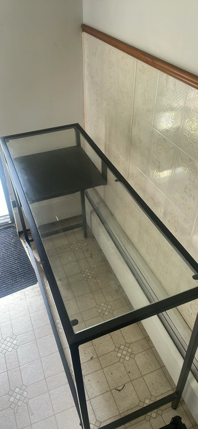Glass Top Console Table