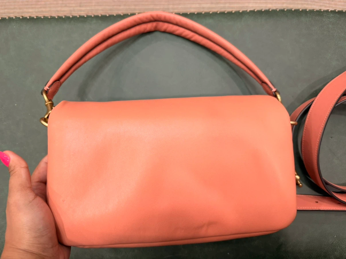 Coach Pillow Tabby Shoulder Bag 26 inches Peach Leather - photo 4