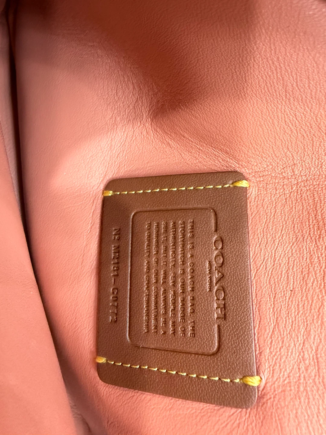 Coach Pillow Tabby Shoulder Bag 26 inches Peach Leather - photo 5