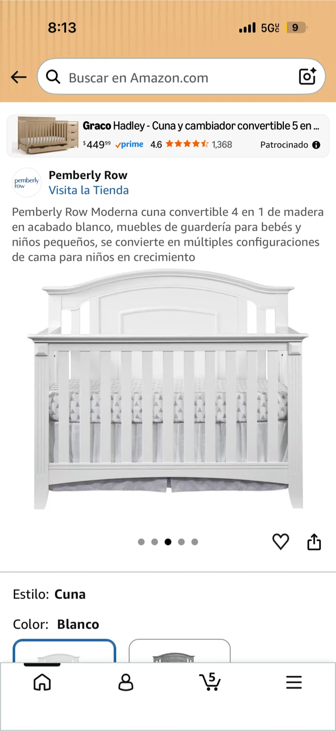 Pemberly Row Moderna Convertible Crib - photo 2