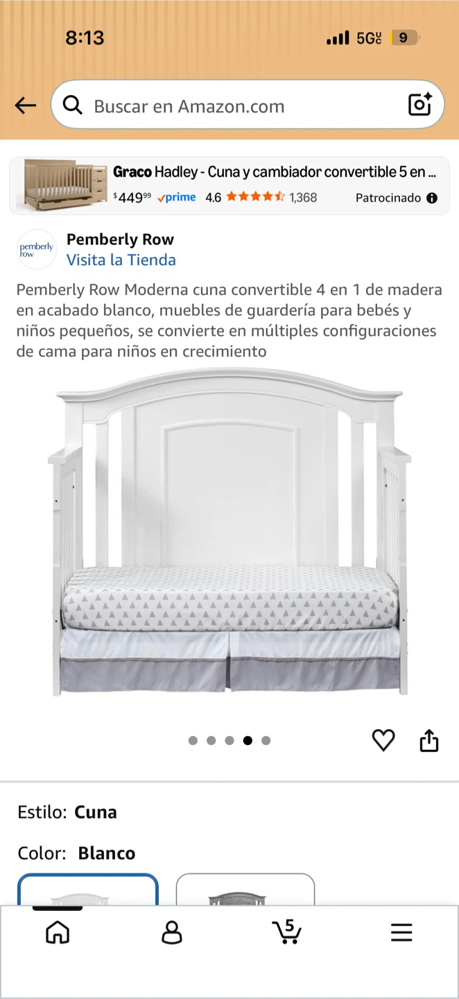 Pemberly Row Moderna Convertible Crib - photo 3