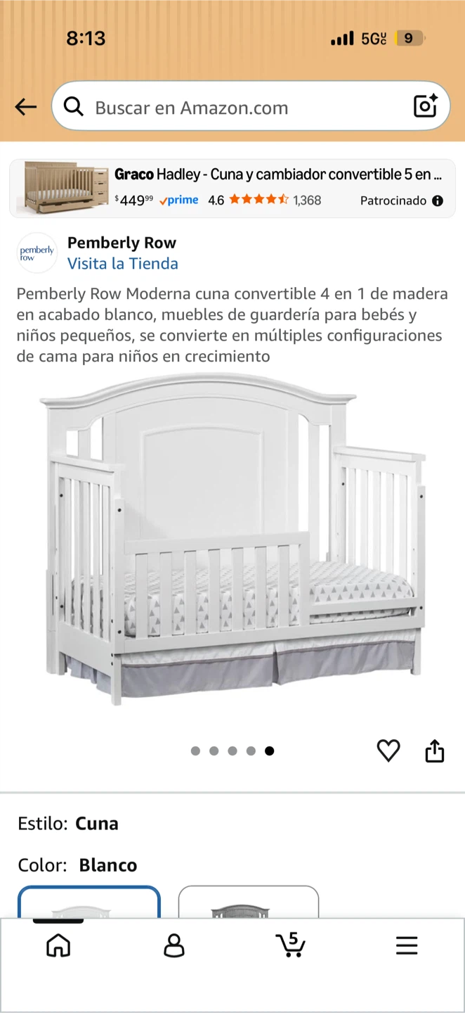 Pemberly Row Moderna Convertible Crib - photo 4